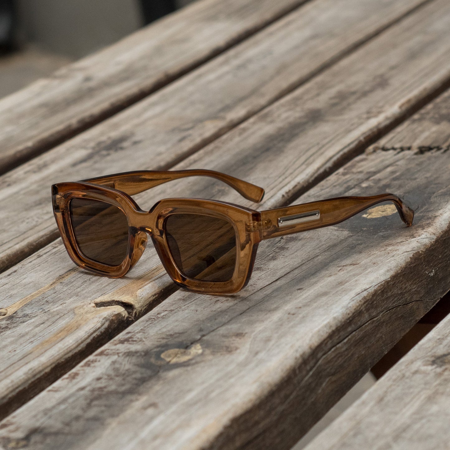 Men Chunky X1 Rectangular Retro Sunglasses