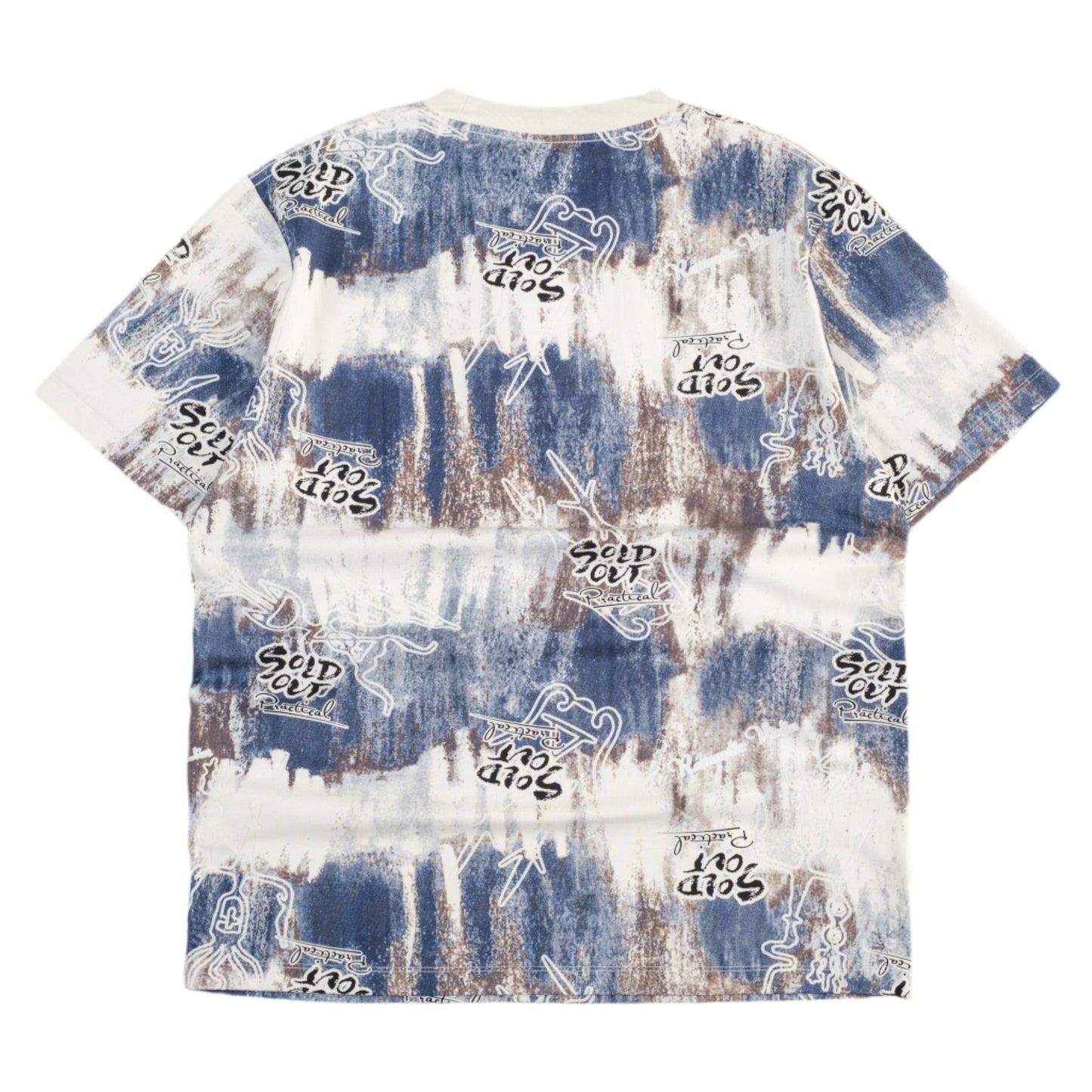 “Sold Out” Abstract Print Oversized T-Shirt