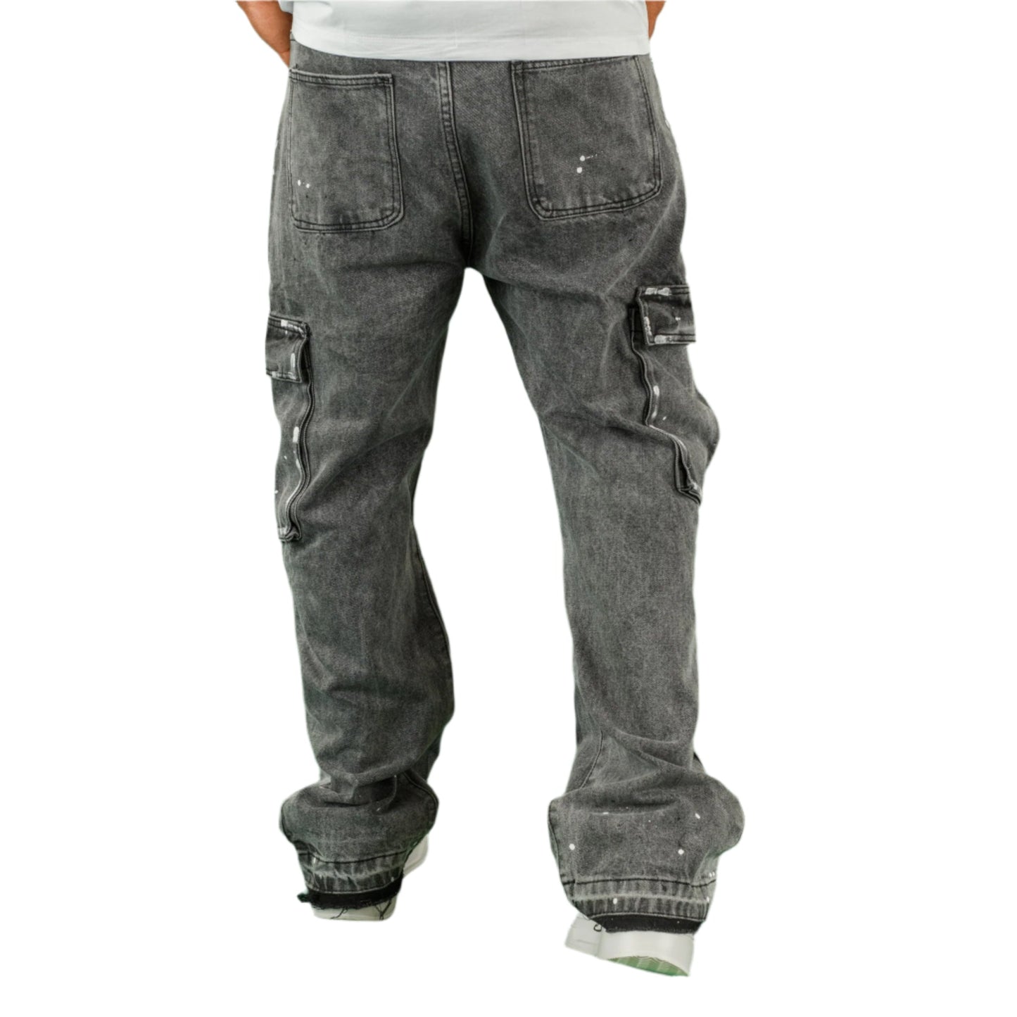 Urban Splatter Slim Flare Cargo Jeans ONLY