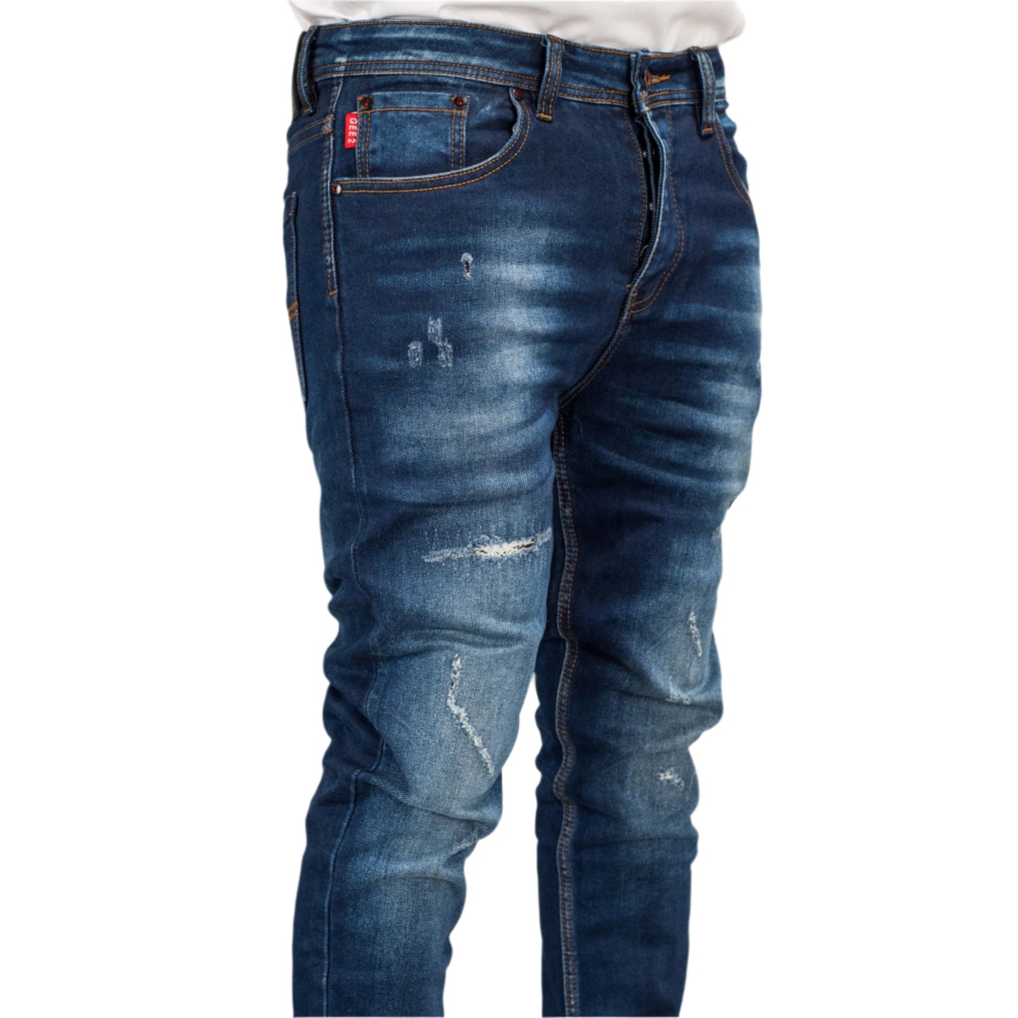 Gee2 Island Indigo Edge Distressed Denim